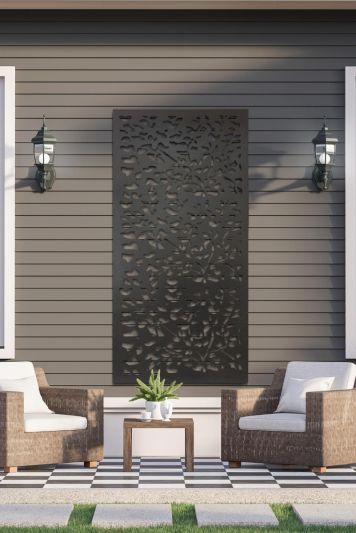 Amarelle Extra Large Metal Leaf design Decorative Garden screen 180cm X 90cm